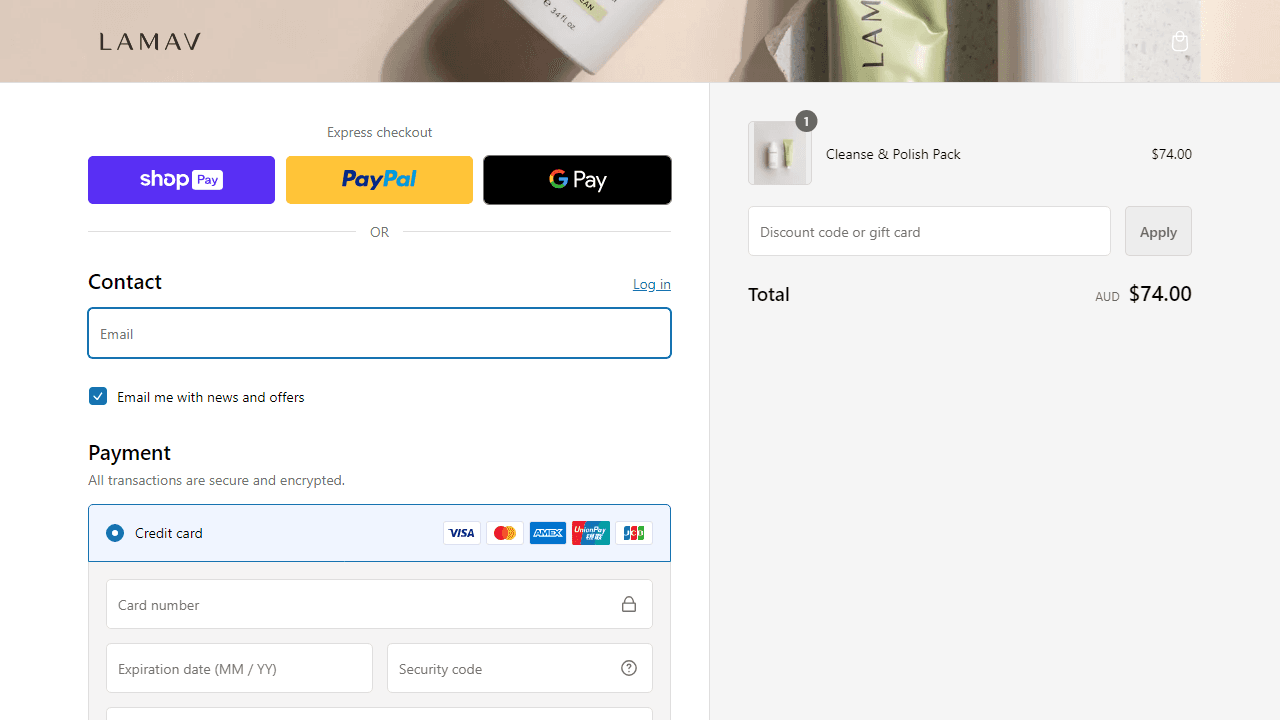 How to apply La Mav coupon code
